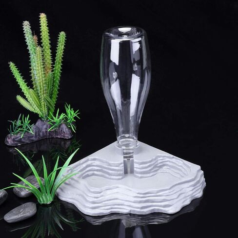 Scicalife Reptile Water Feeder - Automatic Water Dispenser Waterer Feeding Accessories for Turtle Frog Bearded Dragons Lizards Geckos for Terrarium Tank (Grey) in Kuwait