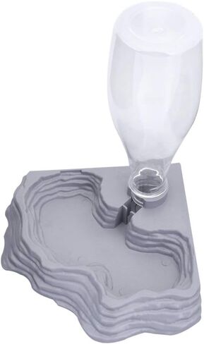 Scicalife Reptile Water Feeder - Automatic Water Dispenser Waterer Feeding Accessories for Turtle Frog Bearded Dragons Lizards Geckos for Terrarium Tank (Grey) in Kuwait
