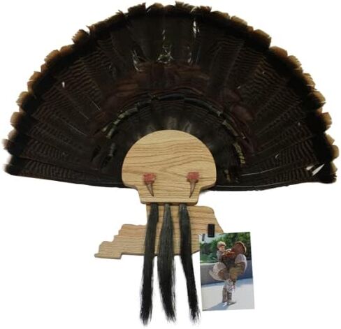 طقم تركيب مروحة Esh Turkey - طقم تركيب ديك رومي من خشب البلوط الطبيعي المخصص - مروحة متينة وسهلة التجميع ومجموعة تركيب ذيل الديك الرومي in Kuwait