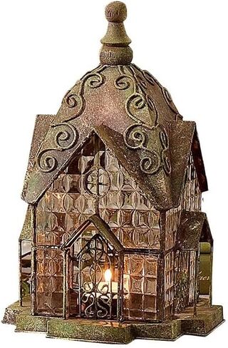 مجموعة من 3 فوانيس شموع زجاجية ومعدنية - منازل معمارية اوروبية كلاسيكية in Kuwait