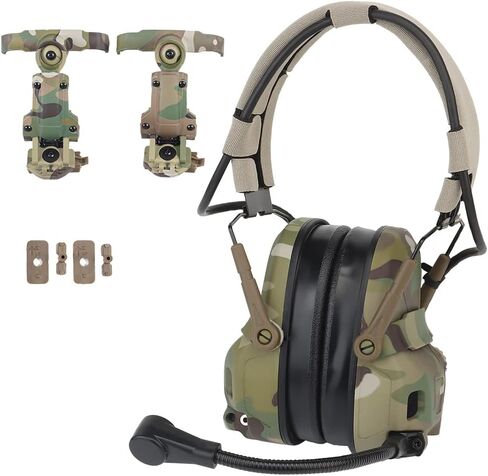Tactical Headset Hunting Shooting Noise Reduction Headset for OPS Core ARC and Wendy M-LOK Helmet Head Mounted 2 in 1 GEN 6 in Saudi Arabia