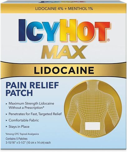 Icy Hot Lidocaine Patch Plus Menthol 5 ea (Pack of 3) in Saudi Arabia