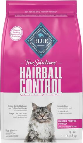Blue Buffalo True Solutions Hairball Control Natural Adult Dry Cat Food, Chicken 11-lb in Kuwait