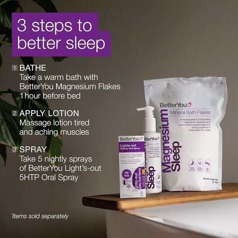 BetterYou Magnesium Sleep Body Lotion - Relaxing Body Lotion - Magnesium Body Cream WIth Lavender And Chamomile Blend - Sore Muscle Relief - 6.08 oz in Saudi Arabia