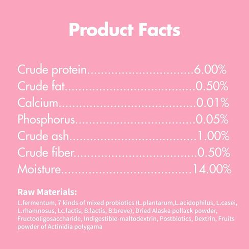 Lacto Pet, Vegetable Cat Probiotics Powder and Digestive Enzymes - Pollock Flavor, Probiotics and Prebiotics, Helps Maintain Gut Health, Supports Digestion, Immunity & Overall Health, 2.1oz. in Saudi Arabia
