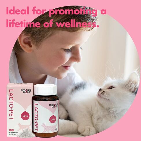 Lacto Pet, Vegetable Cat Probiotics Powder and Digestive Enzymes - Pollock Flavor, Probiotics and Prebiotics, Helps Maintain Gut Health, Supports Digestion, Immunity & Overall Health, 2.1oz. in Saudi Arabia