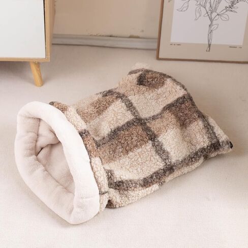 حقيبة نوم للقطط من Meowgod، حقيبة نفق كهف لسرير القطط، حقيبة مريحة لتدفئة الحيوانات الأليفة، كيس للقطط والجرو في الأماكن المغلقة in Kuwait