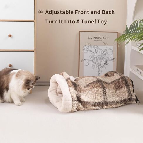 حقيبة نوم للقطط من Meowgod، حقيبة نفق كهف لسرير القطط، حقيبة مريحة لتدفئة الحيوانات الأليفة، كيس للقطط والجرو في الأماكن المغلقة in Kuwait
