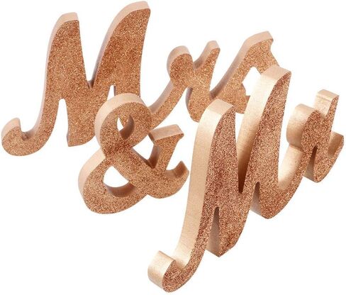 Mr & Mrs Sign for Wedding Table, Large Mr and Miss Wooden Letters, Party Decoration Head Table Wedding Wood Letter, Just Married Sign Anniversary Party Valentine's Day Decor (white) in Kuwait