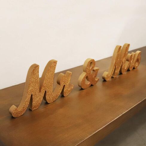 Mr & Mrs Sign for Wedding Table, Large Mr and Miss Wooden Letters, Party Decoration Head Table Wedding Wood Letter, Just Married Sign Anniversary Party Valentine's Day Decor (white) in Kuwait