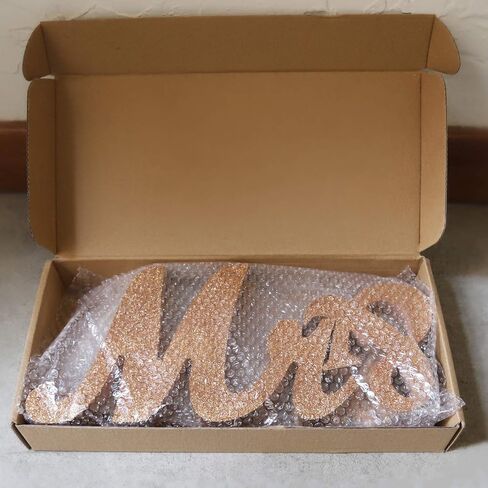 Mr & Mrs Sign for Wedding Table, Large Mr and Miss Wooden Letters, Party Decoration Head Table Wedding Wood Letter, Just Married Sign Anniversary Party Valentine's Day Decor (white) in Kuwait