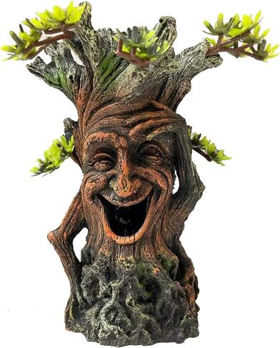 Tfwadmx Fish Tank Tree Trunk Decoration Accessories Aquarium Tree Statue Hollow Stump Root Branch Hideout Freshwater Saltwater Ornament for Fighting Fish, Hermit Crabs, Crayfish, SuckerFish, Guppy in Saudi Arabia