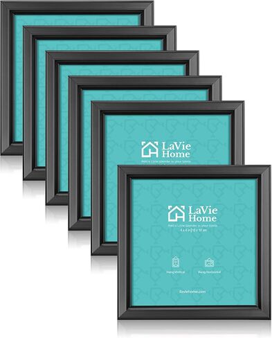 إطارات صور LaVie Home مقاس 8 × 10 (6 عبوات، ذهبي) إطار صور بتصميم بسيط مع زجاج عالي الدقة للتركيب على الحائط وعرض سطح الطاولة، مجموعة من 6 مجموعات كلاسيكية in Kuwait
