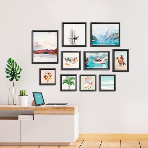 إطارات صور LaVie Home مقاس 8 × 10 (6 عبوات، ذهبي) إطار صور بتصميم بسيط مع زجاج عالي الدقة للتركيب على الحائط وعرض سطح الطاولة، مجموعة من 6 مجموعات كلاسيكية in Kuwait