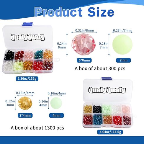 QualyQualy Fishing Beads Assorted, Plastic Glass Fishing Beads Red Yellow Mix Color Luminous Glow Fishing Beads 4mm 6mm 6.5mm 8mm 10mm 12mm in Kuwait