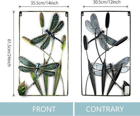 أضواء ديكور الحائط الفنية على شكل اليعسوب - زخارف معلقة بإطار معدني منزلي - هدايا اليعسوب للنساء - هدية عيد ميلاد - أفكار هدايا للعطلات في الداخل، المطبخ، الدهليز، جدار الدرج، الحمام in Kuwait