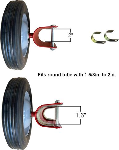 8" Gate Wheel Supporting Swing Gate, Gate Support Wheel for Metal Tube Gate, Helps to Prevents gate Sagging in Kuwait