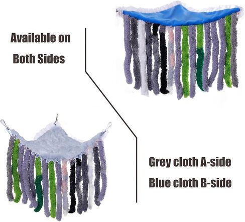 neolun قفص ركن الأرجوحة خنزير غينيا مخبأ الحيوانات الصغيرة الزاوية الصوف مخبأ للأرانب القنفذ الأرنب السنجاب النمس مع الدانتيل مطوي التشذيب (رمادي) in Kuwait