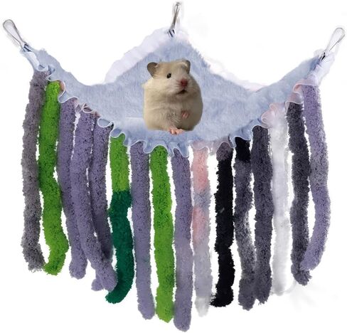 neolun قفص ركن الأرجوحة خنزير غينيا مخبأ الحيوانات الصغيرة الزاوية الصوف مخبأ للأرانب القنفذ الأرنب السنجاب النمس مع الدانتيل مطوي التشذيب (رمادي) in Kuwait