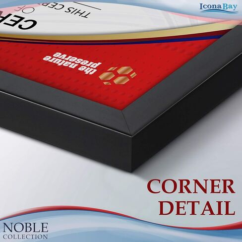 إطارات الشهادات Icona Bay مقاس 8.5 × 11 (أسود، 6 عبوات)، مجموعة إطارات المستندات الاحترافية الحديثة، مجموعة نوبل in Saudi Arabia