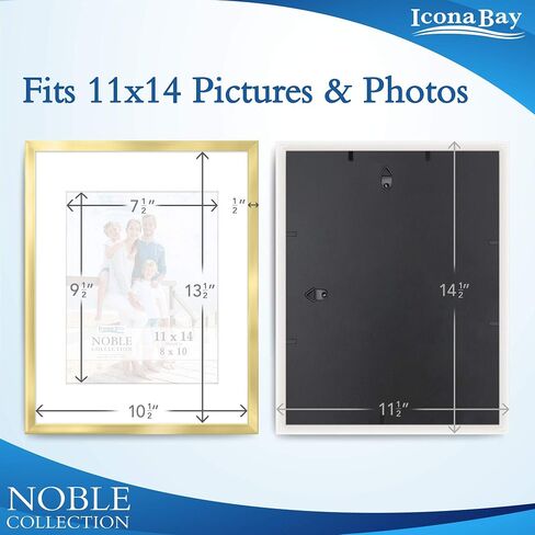 إطارات الشهادات Icona Bay مقاس 8.5 × 11 (أسود، 6 عبوات)، مجموعة إطارات المستندات الاحترافية الحديثة، مجموعة نوبل in Saudi Arabia