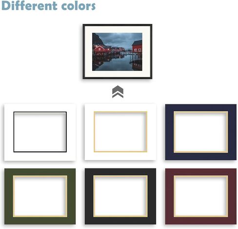 Golden State Art، إطار معدني بإطار دبلوم 11x14 للمستندات والشهادات مقاس 8.5x11، إطار صورة من الألومنيوم مع زجاج حقيقي لعرض الحائط، أسود in Kuwait