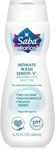 غسول Saba Sensiti-V الحميم، منظف النظافة الأنثوية، 6.76 أونصة سائلة (عبوة من 6 قطع) in Kuwait