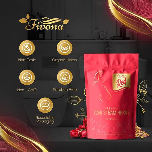 FIVONA Set of 3 Yoni Steaming Herbal Blends for V Steam - Natural Herbal Mix - 100% Pure Organic Blend – V Detox, Cleansing, PH Balance for Women - Revitalizing & Rejuvenating Care - 6 to 12 Sessions in Kuwait
