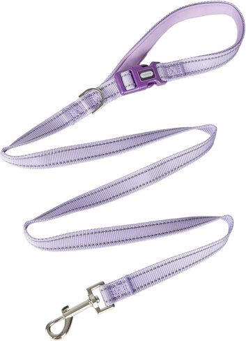 Reflective Nylon Dog Collar with Breathable Neoprene Padding,Adjustable for Small Dogs.(9.8"-15",Lilac Purple) in Saudi Arabia