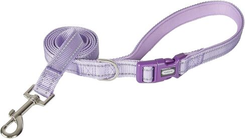 Reflective Nylon Dog Collar with Breathable Neoprene Padding,Adjustable for Small Dogs.(9.8"-15",Lilac Purple) in Saudi Arabia