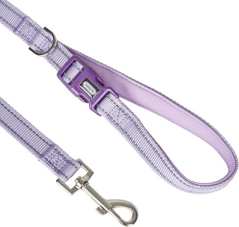 Reflective Nylon Dog Collar with Breathable Neoprene Padding,Adjustable for Small Dogs.(9.8"-15",Lilac Purple) in Saudi Arabia