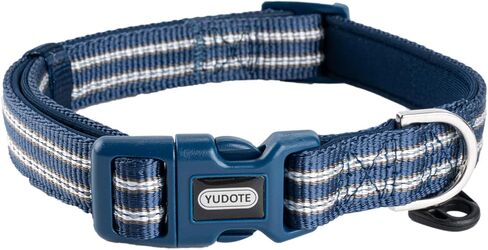 Reflective Nylon Dog Collar with Breathable Neoprene Padding,Adjustable for Small Dogs.(9.8"-15",Lilac Purple) in Kuwait