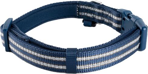 Reflective Nylon Dog Collar with Breathable Neoprene Padding,Adjustable for Small Dogs.(9.8"-15",Lilac Purple) in Kuwait