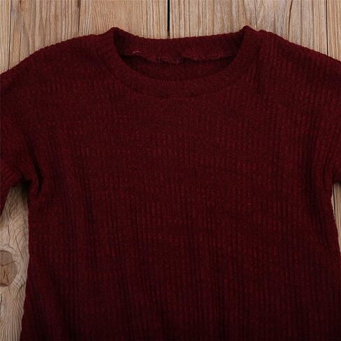 الوليد الرضع طفلة سترة طفل كم طويل كشكش دافئ ربيع الخريف بلوفر شتوي القمم وتتسابق in Kuwait