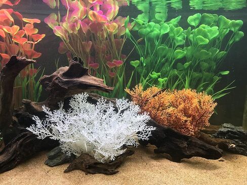 BEGONDIS 2 Pcs Aquarium Decorations Fish Tank Artificial Water Plants Made of Soft Plastic in Kuwait