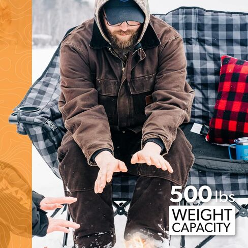 Kuma Outdoor Gear Bear Buddy/Double Chair with Carry Bag, Ultimate Portable Luxury Outdoor Double Camping Chair for Glamping, Sports & Outdoor Adventures (Sierra/Black) in Kuwait