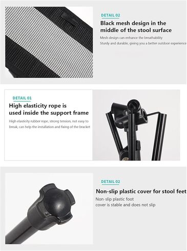 كرسي تخييم عالمي بمسند للقدم، مسند قدم قابل للربط، كرسي تخييم، مسند قدم محمول قابل للسحب in Kuwait