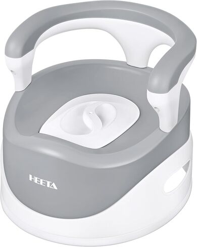 كرسي نونية هيتا للأولاد والبنات، مقعد تدريب على النونية للأطفال الصغار، كرسي مريح للنونية مع مقابض مسند ظهر عالية وواقي من الرذاذ، وعاء قابل للإزالة سهل التنظيف، قاعدة عريضة مضادة للانزلاق وآمنة، رمادي in Kuwait