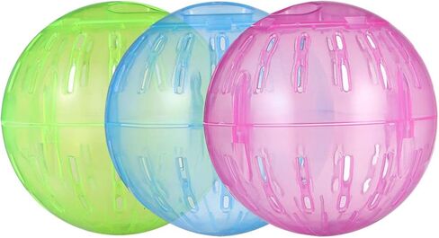 POPETPOP Hamster Run Exercise Ball - 3PCS Hamster Mini Run Ball - Hamster Exercise Ball Plaything Roll Ball Toy for Cage in Kuwait