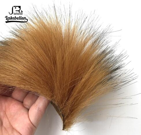 Lakebellen Streamer Fur Faux Bucktail Hair for Fly Tying Artificial Craft Fur Long Strand Bass Jigs Fly Fishing Tying Materials 3 PCS 3 Colors in Saudi Arabia