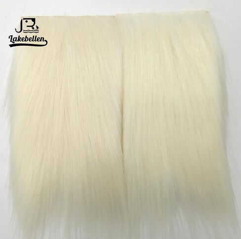 Lakebellen Streamer Fur Faux Bucktail Hair for Fly Tying Artificial Craft Fur Long Strand Bass Jigs Fly Fishing Tying Materials 3 PCS 3 Colors in Saudi Arabia