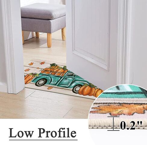 Pauwer Fall Decor Runner Rug 2x6, Pumpkin Non Slip Hallway Runner Area Rug, Farmhouse Washable Kitchen Rugs Runner, Throw Rugs Floor Mat Carpet Runner for Hallway Laundry Room Entryway Fall Door Mat in Saudi Arabia