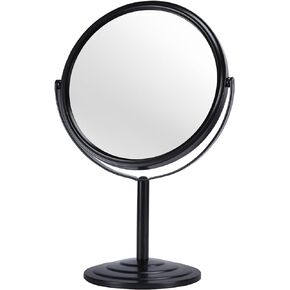 Wtrgas 1X 3X Magnifying Makeup Mirror Vanity Mirror for Tabletop, Black 8 Inch Standing Bathroom Cosmetic Mirror, Portable Double Sided Magnification Mirror in Kuwait
