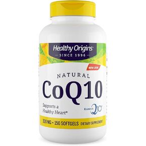 Healthy Origins CoQ10 (Kaneka Q10), 300 mg - Heart Health & Energy Supplement - Gluten-Free & Non-GMO Supplements - 150 Softgels