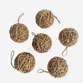 6 قطع من الكرات الزخرفية من Elkpruu للأوعية المركزية من زخارف عيد الميلاد، زينة معلقة لشجرة عيد الميلاد في المزرعة، كرة غزل ريفية لحشو المزهريات لحفلات العطلات في الهواء الطلق in Kuwait