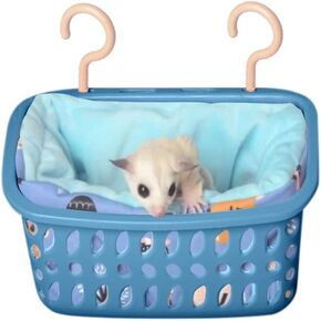LEFTSTARER Rat Hammock Bed Hamster Sugar Glider, Warm Soft Hanging Basket Bedding, Rat Accessories Toys Rat, Squirrel, Hedgehog, Lizard, Hamster (Small, 2. Green Box Dinosaur) (DFSA-122) in Kuwait
