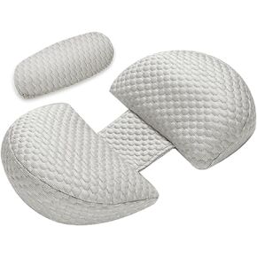 LiveGo Pregnancy Pillow for Pregnant Women - Soft and Adjustable Maternity Body Pillow for Back, Hips, Legs, and Belly Support - Detachable and Washable Pillow Cover Included (Gray-H Shaped) in Kuwait