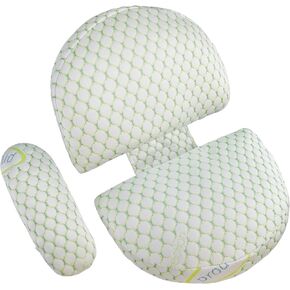 وسائد حمل للنوم للنساء الحوامل، وسادة جسم ناعمة للحمل مع غطاء وسادة قابل للفصل والتعديل، تدعم الظهر والبطن والوركين والساقين - قابلة للغسل في الغسالة in Kuwait