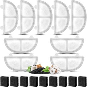 3 Pack Pet Fountain Replacement Filters for Wireless Pumps Cat Water Fountain Dog Water Dispenser WF20/CF20, Triple Filtration System Replacement Filters in Kuwait