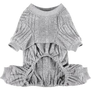 Queenmore Dog Pjs، بيجامة للكلاب الكبيرة، ملابس قطنية ناعمة للكلاب المتوسطة والقطط، سترة جرو للكلاب الصغيرة (رمادي، XL) in Kuwait